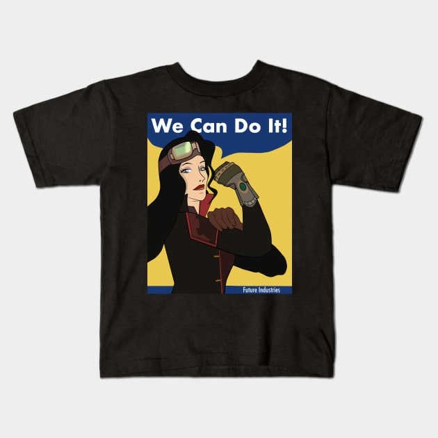 Asami “We Can Do It” Kids T-Shirt by quirkyandkind